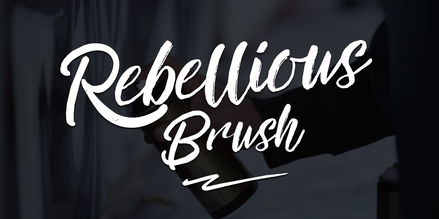 Beispiel einer Rebellious Brush-Schriftart